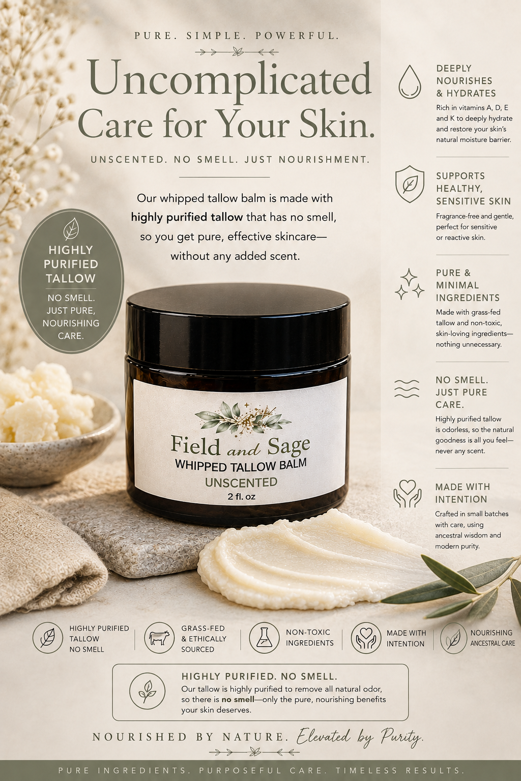 Whipped Tallow Face Balms